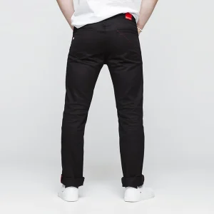 1083 JEANS DROIT 101 Coton Bio Denimoriginal Uni Noir Homme à prix promos 11