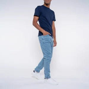 1083 JEANS AJUSTE 103 DELAVE Coton Bio Superdenim Flex Clair Homme mode pas chere 12