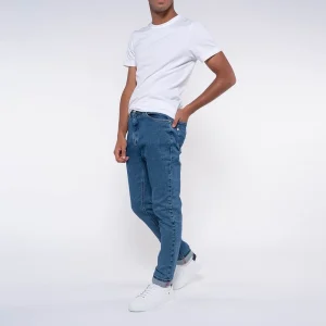 1083 JEANS AJUSTE 103 DELAVE Coton Bio Superdenim Flex Océan Homme mode tendance 9