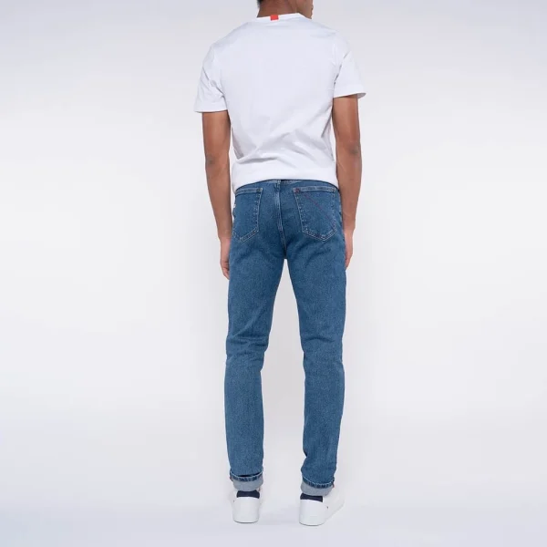 1083 JEANS AJUSTE 103 DELAVE Coton Bio Superdenim Flex Océan Homme mode tendance 4