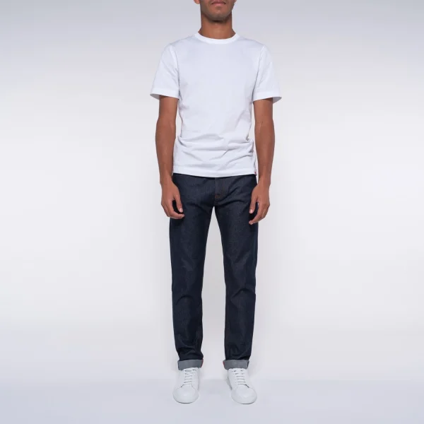 1083 JEANS AJUSTE 103 Coton Bio Superselvedge Indigo Brut Homme Livraison Standard/Rapide 4