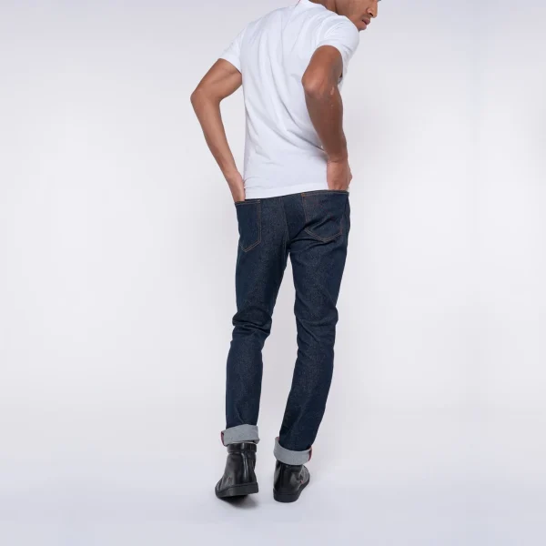 1083 JEANS SLIM 104 FUSELE Coton Bio Filidenim Flex Bleu Homme soldes 5