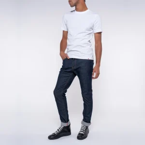 1083 JEANS SLIM 104 FUSELE Coton Bio Filidenim Flex Bleu Homme soldes 11