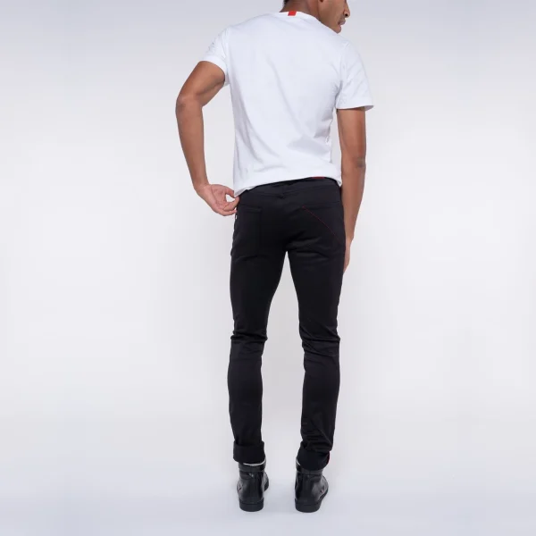 De Qualité 1083 JEANS SKINNY 107 SUPER FUSELE Coton Bio Microdenim Doubleflex Uni Noir 5