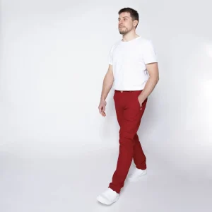 1083 CHINO AJUSTE 163 Coton Bio Filidenim Flex Uni Carmin Homme france en ligne 24