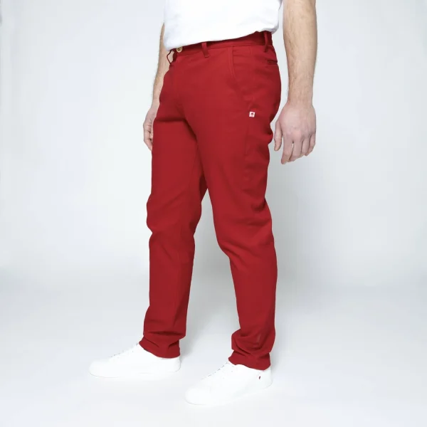 1083 CHINO AJUSTE 163 Coton Bio Filidenim Flex Uni Carmin Homme france en ligne 3