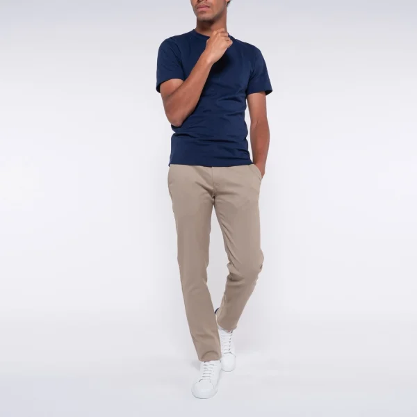 1083 CHINO AJUSTE 163 Coton Bio Filidenim Flex Uni Beige Homme grande marque pas cher 3