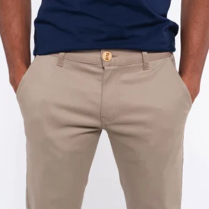 1083 CHINO AJUSTE 163 Coton Bio Filidenim Flex Uni Beige Homme grande marque pas cher 16