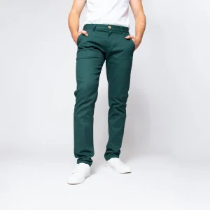 grande popularité 1083 CHINO AJUSTE 163 Coton Bio Filidenim Flex Uni Vert Emeraude Homme 13