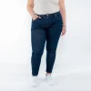 1083 JEANS SLIM 244 O’ Taille Haute Coton Bio Filidenim Flex Bleu Femme à prix très bas 13