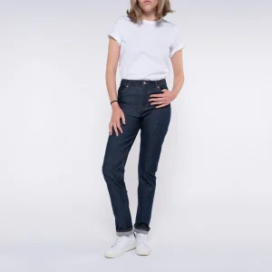 en ligne 1083 JEANS SLIM 254 FUSELE Taille Haute Coton Bio Filidenim Flex Bleu Femme 10