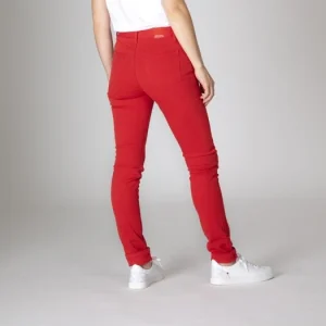 1083 JEANS SLIM 254 FUSELE Taille Haute Coton Bio Filidenim Flex Uni Rouge excellent qulity 8