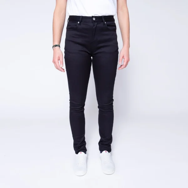 aux meilleurs prix 1083 JEANS SKINNY 257 Taille Haute Coton Bio Microdenim Doubleflex Uni Noir 1