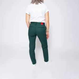 1083 CHINO AJUSTE 263 Coton Bio Filidenim Flex Uni Vert Emeraude Femme dernière tendance 12