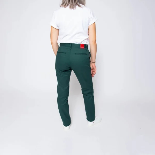 1083 CHINO AJUSTE 263 Coton Bio Filidenim Flex Uni Vert Emeraude Femme dernière tendance 4