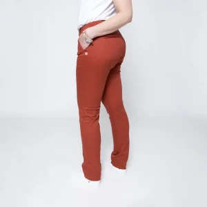 1083 CHINO SLIM 264 FUSELE Coton Bio Filidenim Flex Uni Terracotta Femme pas cher 15