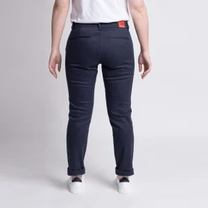 Top ventes 1083 CHINO SLIM 7/8EME 264 FUSELE Coton Bio Filidenim Flex Uni Bleu Marine 18