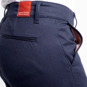 Top ventes 1083 CHINO SLIM 7/8EME 264 FUSELE Coton Bio Filidenim Flex Uni Bleu Marine 20