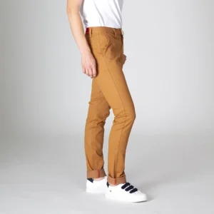 Neuve avec étiquette 1083 CHINO SLIM 264 FUSELE Coton Bio Filidenim Flex Uni Camel Femme 8