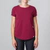 1083 T-SHIRT COL ROND 403 UNI Coton Bio Bordeaux Femme Les achats en ligne 19