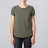 1083 T-SHIRT COL ROND 403 UNI Coton Bio Kaki Femme marques de renommée 17