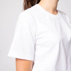 magasin pour 1083 T-SHIRT DROIT 404 UNI Coton Bio Blanc Femme 11