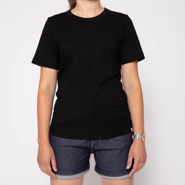 1083 T-SHIRT DROIT 404 UNI Coton Bio Noir Femme en ligne officielle 1