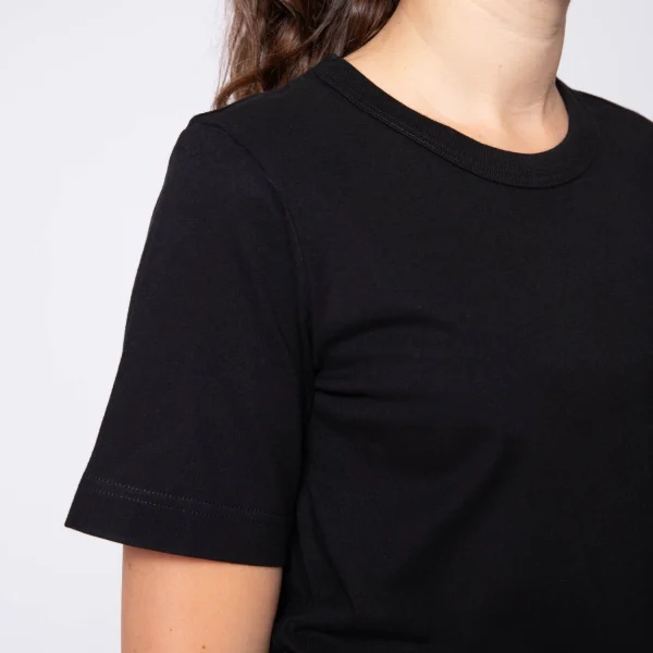 1083 T-SHIRT DROIT 404 UNI Coton Bio Noir Femme en ligne officielle 4