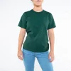 1083 T-SHIRT DROIT 404 UNI Coton Bio Vert Emeraude Femme magasin paris 17