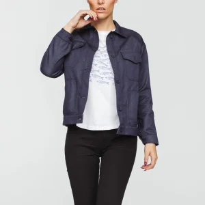 1083 VESTE DROITE 681 INFINI HOPAAL Recyclee Superdenim Bleu Femme Réductions 13