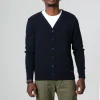 1083 CARDIGAN 718 VOLONTAIRE Laine Recyclee Bleu Homme Boutique 17