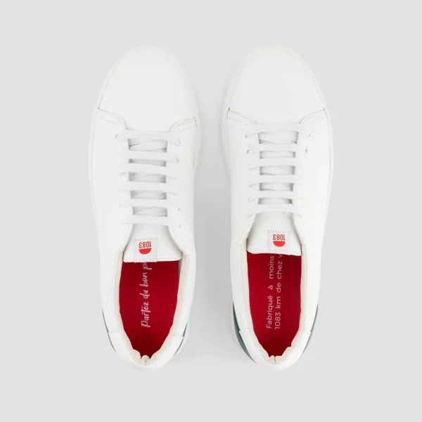 1083 SNEAKERS BASSES 912 Cuir Blanc/sapin Unisexe exclusivement disponibles 5