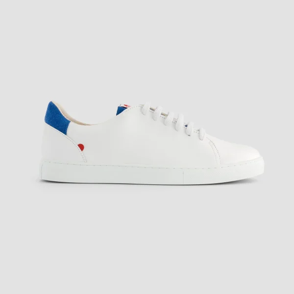 1083 SNEAKERS BASSES 912 Cuir Blanc/bleu Roi Unisexe boutique paris 1