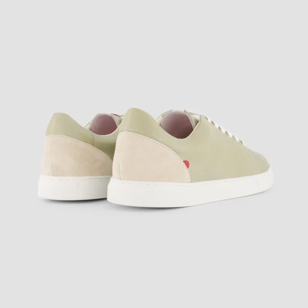 1083 SNEAKERS BASSES 912 Cuir Olive/beige Unisexe magasin en ligne france 4