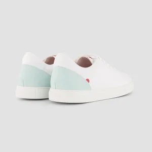 shopping pas cher 1083 SNEAKERS BASSES 912 Cuir Blanc/vert D’eau Unisexe 12