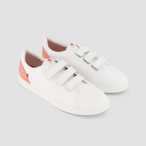 1083 SNEAKERS BASSES 913 Cuir Blanc/corail Unisexe boutique en ligne 9