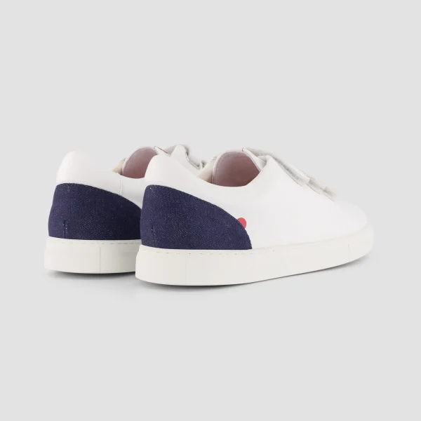 achetez 1083 SNEAKERS BASSES 913 Cuir Blanc/superdenim Unisexe 4