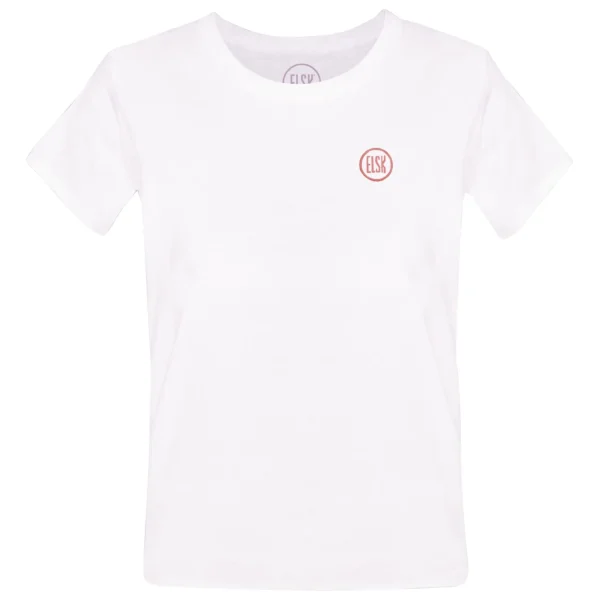 ELSK – Women’s Round Logo EMB Essential Tee – T-shirt marques pas cher 7