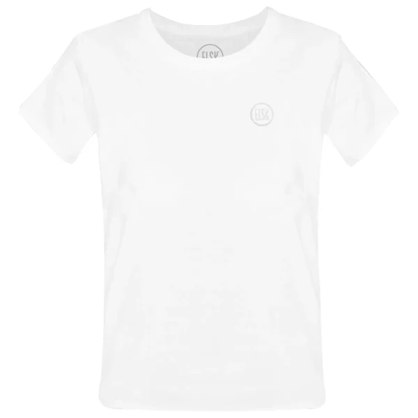 ELSK – Women’s Round Logo EMB Essential Tee – T-shirt marques pas cher 1