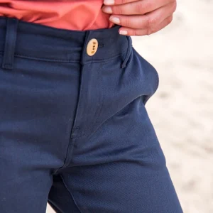 Top ventes 1083 CHINO SLIM 7/8EME 264 FUSELE Coton Bio Filidenim Flex Uni Bleu Marine 24