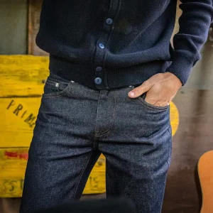 1083 JEANS DROIT 101 Coton Bio Superdenim Flex Indigo Brut Homme qualité supérieure 17